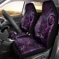 Personalised Polynesia Zodiac Virgo Car Seat Cover Galaxy Polynesian Pattern Chest Tattoo Style