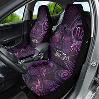 Personalised Polynesia Zodiac Virgo Car Seat Cover Galaxy Polynesian Pattern Chest Tattoo Style