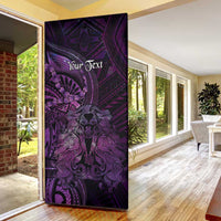 Personalised Polynesia Zodiac Virgo Door Cover Galaxy Polynesian Pattern Chest Tattoo Style