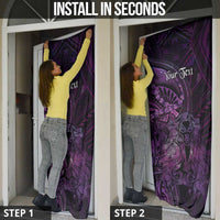 Personalised Polynesia Zodiac Virgo Door Cover Galaxy Polynesian Pattern Chest Tattoo Style