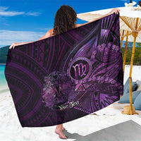 Personalised Polynesia Zodiac Virgo Sarong Galaxy Polynesian Pattern Chest Tattoo Style LT14 One Size 44 x 66 inches Purple - Polynesian Pride