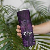 Personalised Polynesia Zodiac Virgo Skinny Tumbler Galaxy Polynesian Pattern Chest Tattoo Style