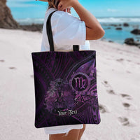Personalised Polynesia Zodiac Virgo Tote Bag Galaxy Polynesian Pattern Chest Tattoo Style