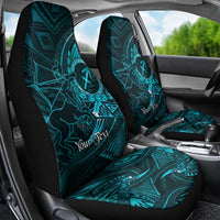 Personalised Polynesia Zodiac Sagittarius Car Seat Cover Galaxy Polynesian Pattern Chest Tattoo Style