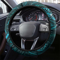 Polynesia Zodiac Sagittarius Steering Wheel Cover Galaxy Polynesian Pattern Chest Tattoo Style