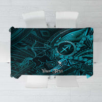 Personalised Polynesia Zodiac Sagittarius Tablecloth Galaxy Polynesian Pattern Chest Tattoo Style