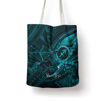 Personalised Polynesia Zodiac Sagittarius Tote Bag Galaxy Polynesian Pattern Chest Tattoo Style