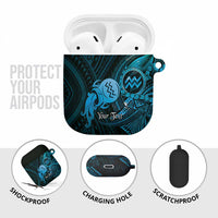 Personalised Polynesia Zodiac Aquarius AirPods Case Galaxy Polynesian Pattern Chest Tattoo Style