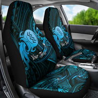 Personalised Polynesia Zodiac Aquarius Car Seat Cover Galaxy Polynesian Pattern Chest Tattoo Style
