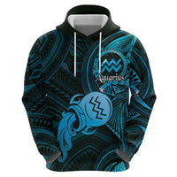 Personalised Polynesia Zodiac Aquarius Hoodie Galaxy Polynesian Pattern Chest Tattoo Style LT14 - Polynesian Pride