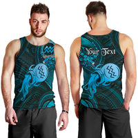 Personalised Polynesia Zodiac Aquarius Men Tank Top Galaxy Polynesian Pattern Chest Tattoo Style LT14 - Polynesian Pride