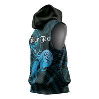 Personalised Polynesia Zodiac Aquarius Sleeveless Hoodie Galaxy Polynesian Pattern Chest Tattoo Style LT14 - Polynesian Pride