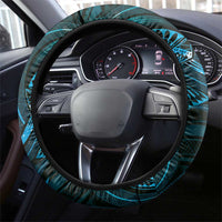 Polynesia Zodiac Aquarius Steering Wheel Cover Galaxy Polynesian Pattern Chest Tattoo Style