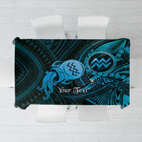 Personalised Polynesia Zodiac Aquarius Tablecloth Galaxy Polynesian Pattern Chest Tattoo Style