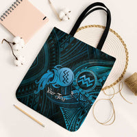 Personalised Polynesia Zodiac Aquarius Tote Bag Galaxy Polynesian Pattern Chest Tattoo Style