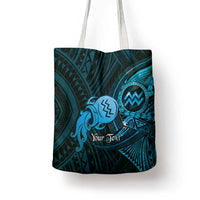 Personalised Polynesia Zodiac Aquarius Tote Bag Galaxy Polynesian Pattern Chest Tattoo Style