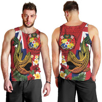 Hawaii And Tonga Men Tank Top Shark Tattoo With Tongan Coat Of Arms