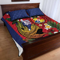 Hawaii And Tonga Quilt Bed Set Shark Tattoo With Tongan Coat Of Arms