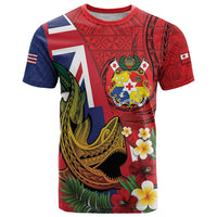 Hawaii And Tonga T Shirt Shark Tattoo With Tongan Coat Of Arms