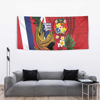 Hawaii And Tonga Tapestry Shark Tattoo With Tongan Coat Of Arms