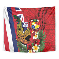 Hawaii And Tonga Tapestry Shark Tattoo With Tongan Coat Of Arms