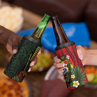 Hawaii And Tonga 4 in 1 Can Cooler Tumbler King Kamehameha Tribal Ngatu Pattern