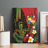 Hawaii And Tonga Canvas Wall Art King Kamehameha Tribal Ngatu Pattern