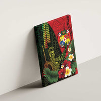 Hawaii And Tonga Canvas Wall Art King Kamehameha Tribal Ngatu Pattern