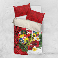 Hawaii And Tonga Bedding Set King Kalakaua Tribal Gecko Tongan Ngatu