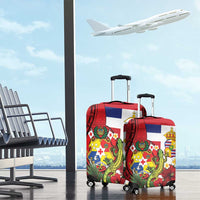 Hawaii And Tonga Luggage Cover King Kalakaua Tribal Gecko Tongan Ngatu