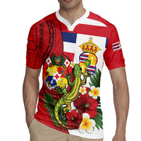 Hawaii And Tonga Rugby Jersey King Kalakaua Tribal Gecko Tongan Ngatu
