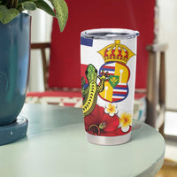 Hawaii And Tonga Tumbler Cup King Kalakaua Tribal Gecko Tongan Ngatu