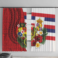 Hawaii And Tonga Window Curtain King Kalakaua Tribal Gecko Tongan Ngatu