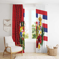 Hawaii And Tonga Window Curtain King Kalakaua Tribal Gecko Tongan Ngatu