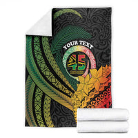 Personalised Vanuatu Independence Day Blanket July 30 Pig Tusk Long God Yumi Stanap