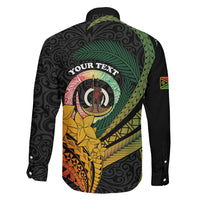 Personalised Vanuatu Independence Day Family Matching Long Sleeve Bodycon Dress and Hawaiian Shirt July 30 Pig Tusk Long God Yumi Stanap LT14 - Polynesian Pride