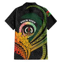 Personalised Vanuatu Independence Day Family Matching Off The Shoulder Long Sleeve Dress and Hawaiian Shirt July 30 Pig Tusk Long God Yumi Stanap LT14 - Polynesian Pride