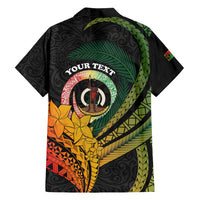 Personalised Vanuatu Independence Day Family Matching Off Shoulder Maxi Dress and Hawaiian Shirt July 30 Pig Tusk Long God Yumi Stanap LT14 - Polynesian Pride