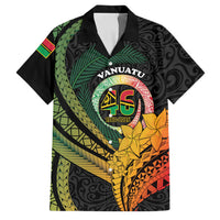 Personalised Vanuatu Independence Day Family Matching Short Sleeve Bodycon Dress and Hawaiian Shirt July 30 Pig Tusk Long God Yumi Stanap LT14 Dad's Shirt - Short Sleeve Black - Polynesian Pride