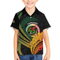 Personalised Vanuatu Independence Day Family Matching Short Sleeve Bodycon Dress and Hawaiian Shirt July 30 Pig Tusk Long God Yumi Stanap