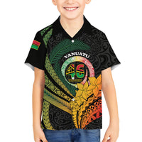 Personalised Vanuatu Independence Day Family Matching Tank Maxi Dress and Hawaiian Shirt July 30 Pig Tusk Long God Yumi Stanap LT14 Son's Shirt Black - Polynesian Pride