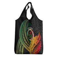 Personalised Vanuatu Independence Day Grocery Bag July 30 Pig Tusk Long God Yumi Stanap LT14 - Polynesian Pride
