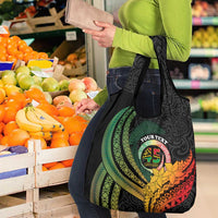 Personalised Vanuatu Independence Day Grocery Bag July 30 Pig Tusk Long God Yumi Stanap LT14 - Polynesian Pride