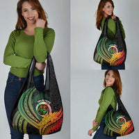 Personalised Vanuatu Independence Day Grocery Bag July 30 Pig Tusk Long God Yumi Stanap LT14 - Polynesian Pride