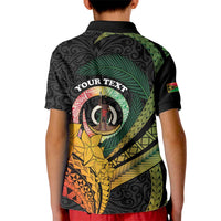 Personalised Vanuatu Independence Day Kid Polo Shirt July 30 Pig Tusk Long God Yumi Stanap