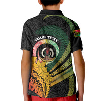 Personalised Vanuatu Independence Day Kid Polo Shirt July 30 Pig Tusk Long God Yumi Stanap LT14 - Polynesian Pride