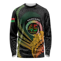 Personalised Vanuatu Independence Day Long Sleeve Shirt July 30 Pig Tusk Long God Yumi Stanap