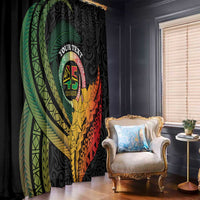 Personalised Vanuatu Independence Day Window Curtain July 30 Pig Tusk Long God Yumi Stanap