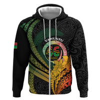 Personalised Vanuatu Independence Day Zip Hoodie July 30 Pig Tusk Long God Yumi Stanap LT14 Zip Hoodie Black - Polynesian Pride