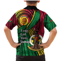 Halo Vanuatu Family Matching Mermaid Dress and Hawaiian Shirt Happy 46th Independence Anniversary LT14 - Polynesian Pride